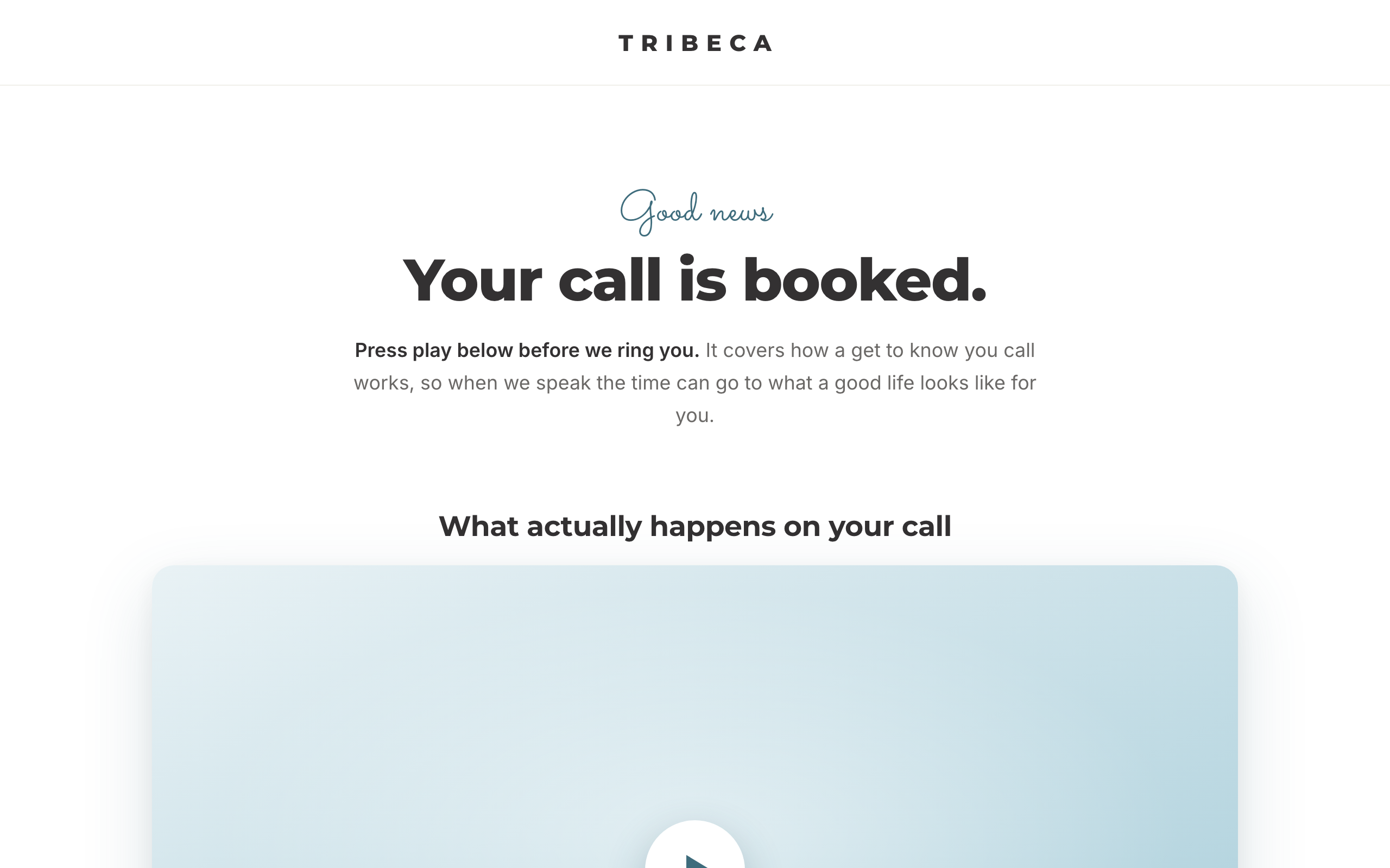 Confirmation page preview